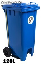 Industrieller Container mit Pedal 120 Liter und Klebstoff (Blau) - Sistemas