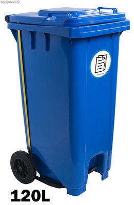 Industrieller Container mit Pedal 120 Liter und Klebstoff (Blau) - Sistemas