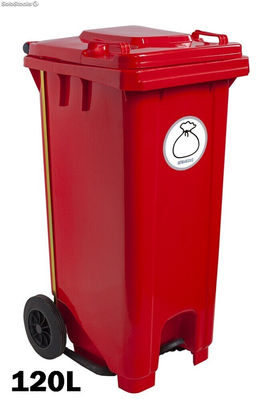 Industrieller Container mit Pedal 120 Liter und Klebstoff (Rot) - Sistemas David