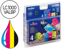 Ink-jet brother lc-1000 pack negro/cian/magenta y amarillo