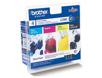 Ink-jet brother lc-980bk dcp-145 dcp-165 mfc-250 mfc-290 negro magenta amarillo - Foto 2