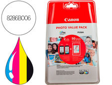 Ink-jet canon photo value pack negro color pg-545xl + cl546xl + 50 hojas pixma