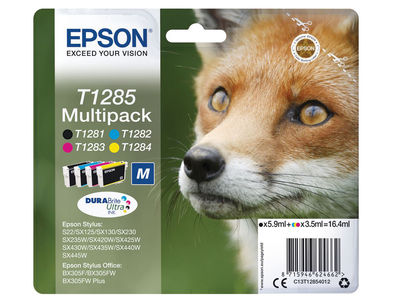 Ink-jet epson s22 sx125/130/420w/425w office bx305 t1285 multipack 4 colores - Foto 2