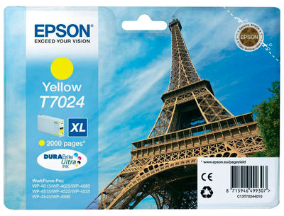 Ink-jet epson stylus t7024 amarillo xl wp-4000 4500 capacidad 2400 pag - Foto 2