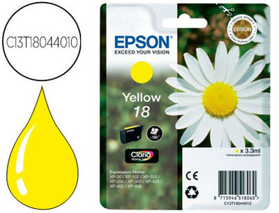 Ink-jet epson t18 amarillo expression home xp-102 xp-205 xp-305 xp-405
