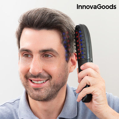 InnovaGoods Elektrischer Haarwuchsfördernder Kamm mit Zubehör (12-teilig)