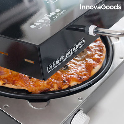 InnovaGoods Elektrischer Pizzaofen mit Presto Rezeptbuch! 1200W Schwarz - Foto 2