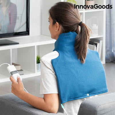 InnovaGoods Elektrisches Kissen für Schultern und Nacken 40 x 40 cm 60W Blau