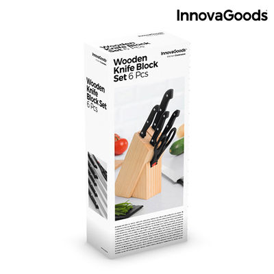 InnovaGoods Messerset mit Holzblock (6-Teilig) - Foto 2