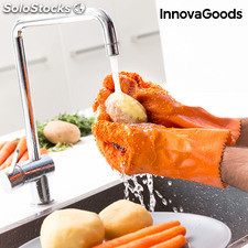 InnovaGoods Reinigungs- und Schäl-Handschuhe für Obst und Gemüse