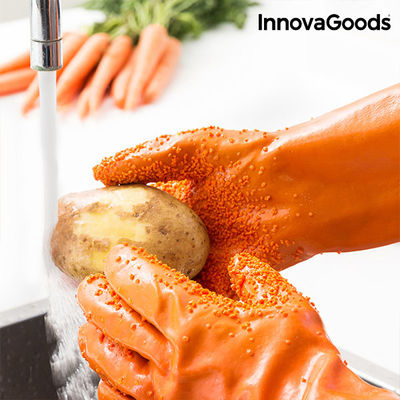 InnovaGoods Reinigungs- und Schäl-Handschuhe für Obst und Gemüse - Foto 3