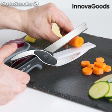 InnovaGoods Scherenmesser mit integriertem Mini-Schneidebrett