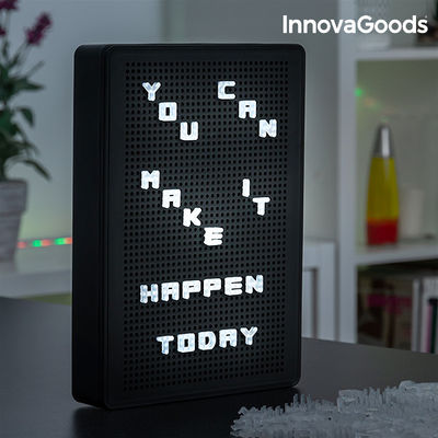 InnovaGoods Tafel mit Aufsteckbaren LED Buchstaben