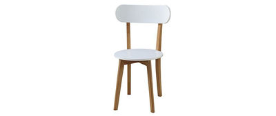 Insieme di tavolo e 4 sedie bianco e legno LEENA - Foto 2