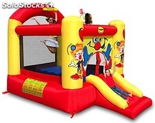 Insuflável Clown Slide &amp; Hoop Bouncer- 3,3x2,3x2,3