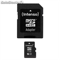 Intenso 3413470 Micro SD clase 10 16GB c-adapt