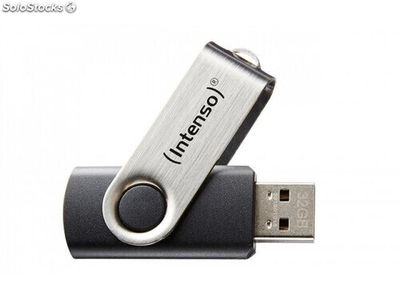 Intenso Basic Line - 64 GB - USB Typ-A - 2.0 - 28 MB/s - Drehring - Schwarz -