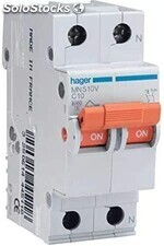 Interruptor automático magnetotérmico vivienda Hager MN C40 1P+N 6kA
