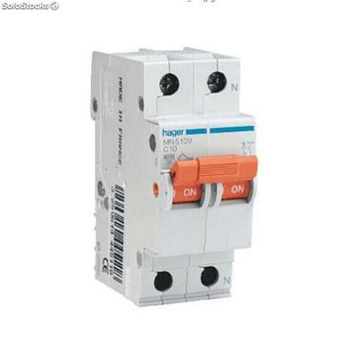 Interruptor automático magnetotérmico vivienda Hager MN C40 2P 6kA