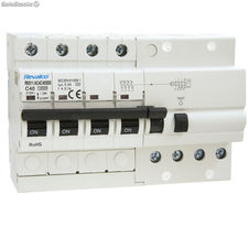 Interruptores automáticos con diferencial incorporado 10KA-4P-100A-300mA.