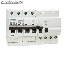 Interruptores automáticos con diferencial incorporado 10KA-4P-10A-30mA.