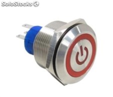 Interruptores de botón de metal de 25 mm con luz LED