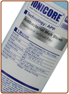 Ionicore Blue antibacterial Melt blown polypropylene cartridges 20&amp;quot; - Foto 2