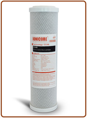 Ionicore Coconut Carbon Block water filter cartridge 2,5&quot;x10&quot; - 5 micron