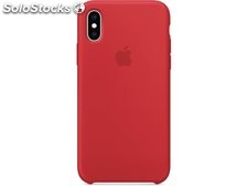 Iphone XS capa de silicone vermelha