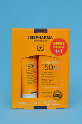 Isispharma Uveblock Fluide Invisible SPF50+ 40Ml offre spéciale 1+1