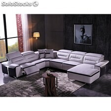Italian Leather Furniture Set Living Room Electric Motion Sectional Power
