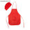 Jamie apron/hat set kid one size red RODE9133S260 - 1