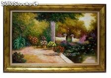 Jardines | Pinturas de patios y jardines en óleo sobre lienzo