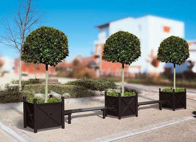 Jardinière - Bacs à Palmier &quot;province&quot; en acier avec banquette