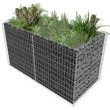 Jardinière gabion 180 x 90 x 100 cm