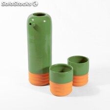 Jarra + vasos verde 6 vasos