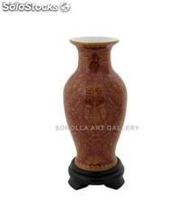 Jarrón clásico 25cm + peana - Palmira | porcelana decorada en porcelana