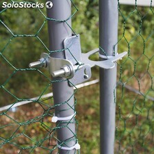 Jaula Aves de Corral Valla Cercado Caja Pollos Acero Pollos