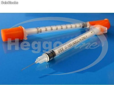 Jeringa de insulina (jeringa desechable estéril de 1ml con aguja fina 25Gx5/8)