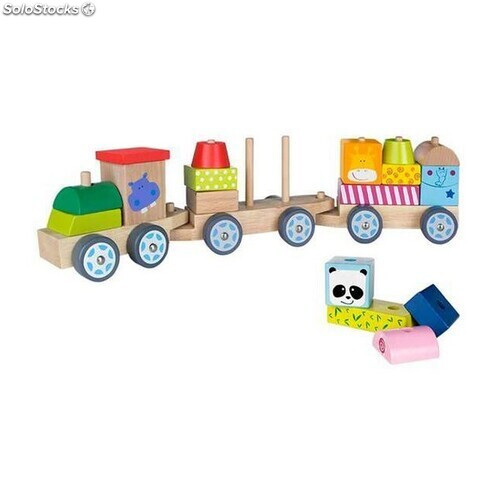 Jeu D Adresse Pour Bebe 41 Cm Train Bois 18 Mois