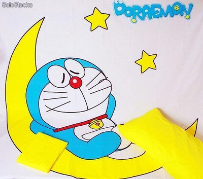 Jogo de cama 90 Doraemon en la luna