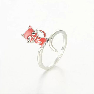 joyería plata ,anillos para /familia/amor/amistad plata ley 925 con diseño zorro - Foto 2