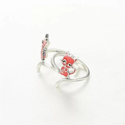 joyería plata ,anillos para /familia/amor/amistad plata ley 925 con diseño zorro - Foto 4