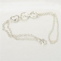 joyería plata,pulsera /brazalete plata, diseño de cadena con corazónes - Foto 3