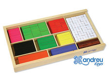 Juego andreutoys barras de fracciones 308 piezas 32,5x17,5x4 cm