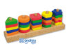 Juego andreutoys manipulacion 25 piezas geometricas + 12 plantillas doble cara