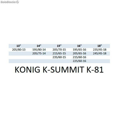 Juego cadenas de nieve konig k-summit van K81 - Foto 5