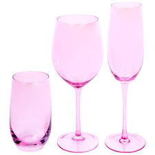 Juego copas color rosa