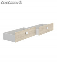 Juego de 2 cajones inferiores para cama juvenil CORA. 95x25x47 cm. Cajonera