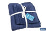 Juego de 3 toallas en color azul marino con 580 gr/m2 | Gama Marín | Set de